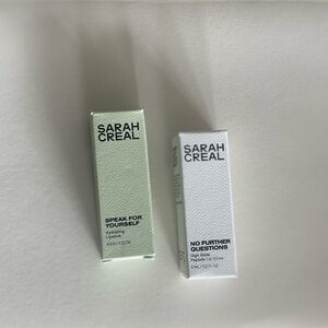 Sarah Creal Lipstick & Lip Gloss Duo - Mint & White Packaging